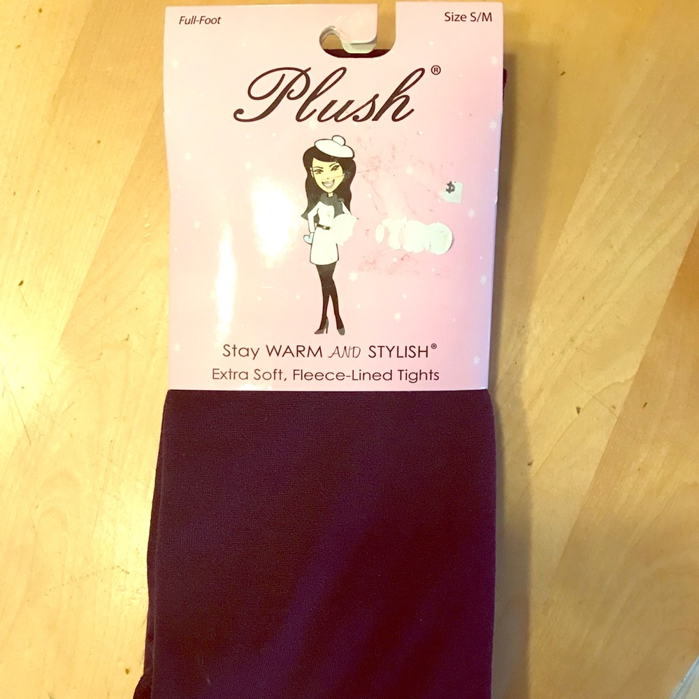 Purple - Plush fleece lined tights